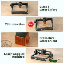 Charger l'image dans la galerie, SainSmart.com CNC Router Kortek Laser Engraver Machine, 2.5W/5W/10W, ±0.01mm High Precision, IR Laser Compatible, Portable CNC Laser Cutter