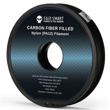 Load image into Gallery viewer, SainSmart.com Filament ePA12-CF 1.75mm Carbon Fiber Nylon Filament, 0.5kg, Accuracy +/- 0.05 mm, Black