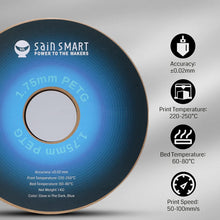 Load image into Gallery viewer, SainSmart.com Filament Glow-in-the-dark Blue 1.75mm PRO-3 PETG Filament, 1kg
