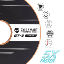 Charger l'image dans la galerie, SainSmart.com Filament GT-3 High-Speed ASA Filament, 1.75mm Black, UV &amp; Weather Resistant, Fit for Outdoor Functional Parts, 1kg, Accuracy +/- 0.04 mm