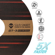 Load image into Gallery viewer, SainSmart.com Filament GT-3 High Speed Glossy PLA+ Filament 1.75mm, 1KG, ±0.04mm, Cyan/Magenta/Yellow/Silver