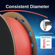 Load image into Gallery viewer, SainSmart.com Filament GT-3 High Speed Matte PLA Filament 1.75mm, 1KG, ±0.02mm, Black/White/Teal/Mint/Red/Grey