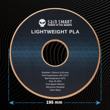 Load image into Gallery viewer, SainSmart.com Filament LW-PLA Filament, 1.75mm, Black &amp; White, 1KG, Lightweight Low-Density Active Foaming PLA for 3D Print RC Planes Drone Parts