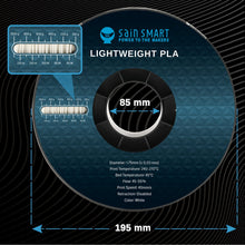 Load image into Gallery viewer, SainSmart.com Filament LW-PLA Filament, 1.75mm, Black &amp; White, 1KG, Lightweight Low-Density Active Foaming PLA for 3D Print RC Planes Drone Parts