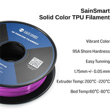 Load image into Gallery viewer, SainSmart.com Filament USA Neon Magenta, Cyberpunk Color TPU 1.75mm Filament 0.8kg/1.76lb
