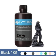 Load image into Gallery viewer, ANYCUBIC 3D Printing Materials 1KG / Black NEW ANYCUBIC 405nm UV Resin For Photon LCD 3D Printer 500G/1000G