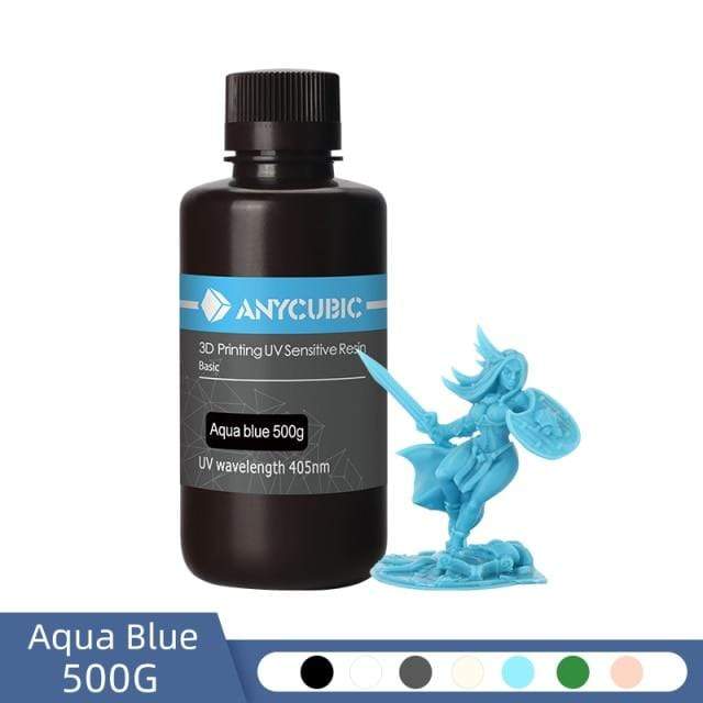 ANYCUBIC 3D Printing Materials 500G / Aqua Blue NEW ANYCUBIC 405nm UV Resin For Photon LCD 3D Printer 500G/1000G