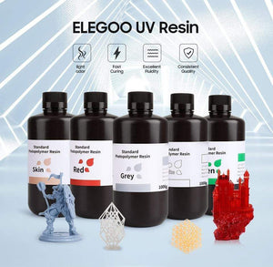 Elegoo 3D Printing Materials ELEGOO Resin LCD UV-Curing 405nm Standard Photopolymer Resin for LCD 3D Printer 1000gr