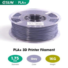 Load image into Gallery viewer, eSUN 3D Printing Materials Gray eSUN 3D Printer Filament PLA+ 1.75mm 1KG (2.2 LBS) Spool