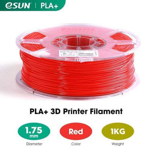 eSUN 3D Printing Materials Red eSUN 3D Printer Filament PLA+ 1.75mm 1KG (2.2 LBS) Spool