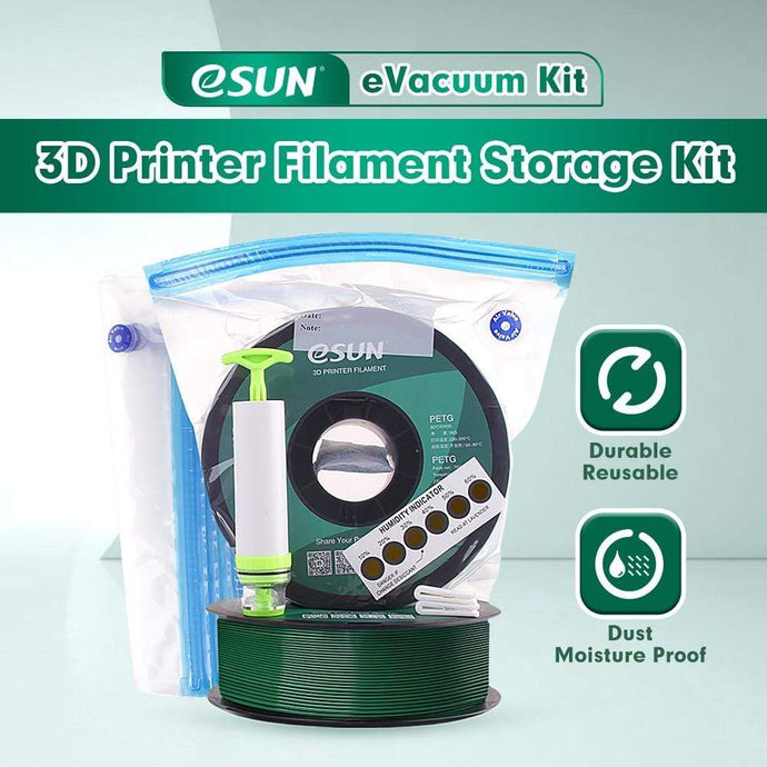 ESUN Official Store 3D Printing Materials eSUN Storage Bag Kit 3D Printing Silk PLA PETG TPU Filament Sealed Vacuum Keep Dry Avoid Moisture for 3D printer spools