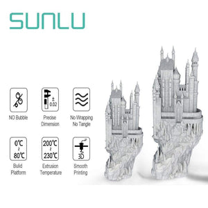 SUNLU 3D Printer filament Marble PLA 1.75mm filament 1kg/2.2lbs, Fit most of FDM 3D printer